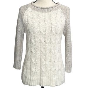 Mossimo Sweater M Cable Knit Rolled Neck